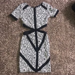 Cut out lace dress